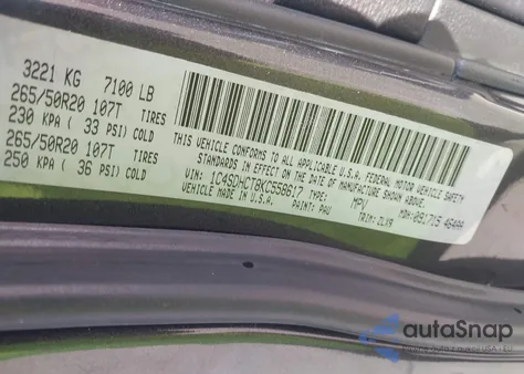 2019 Dodge Durango R/T Rwd from USA, damaged, VIN 1C4SDHCT8KC558617